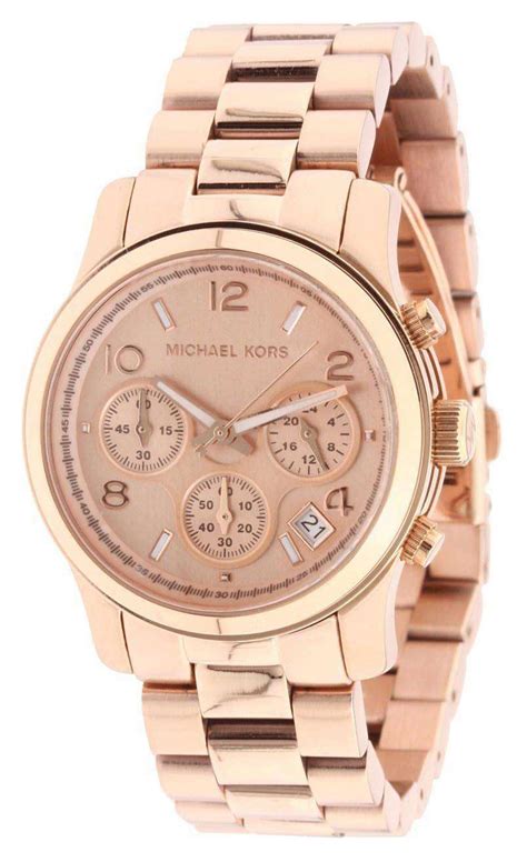 michael kors ladies rose gold watch|rose gold mk watch women's.